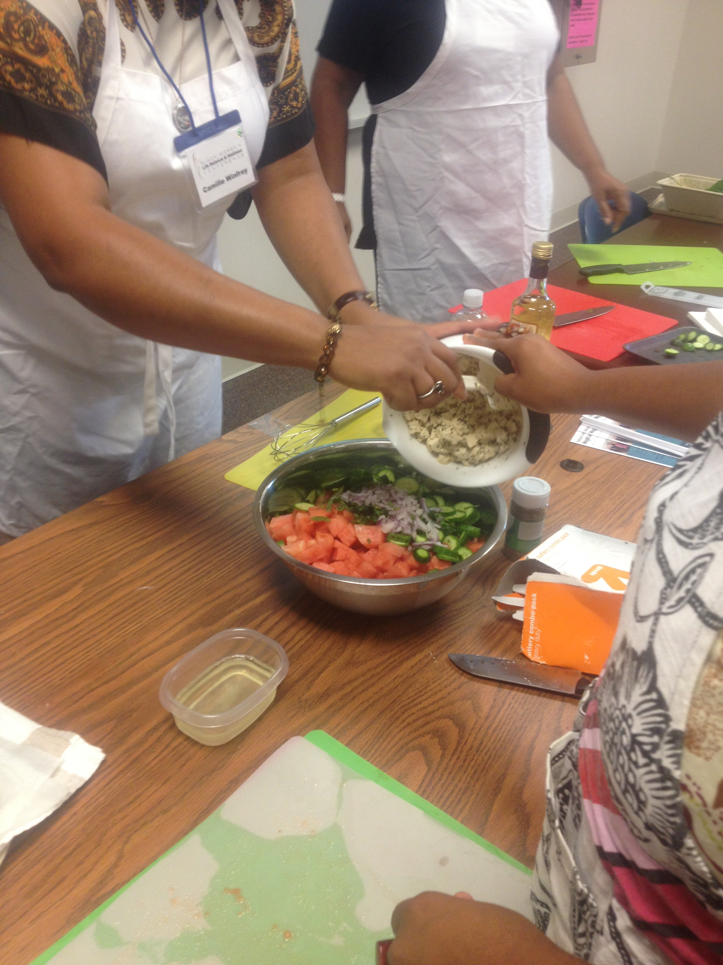 Participants in Dr. Tiffany Griffin's veg-centric workshop at Spelman College. 