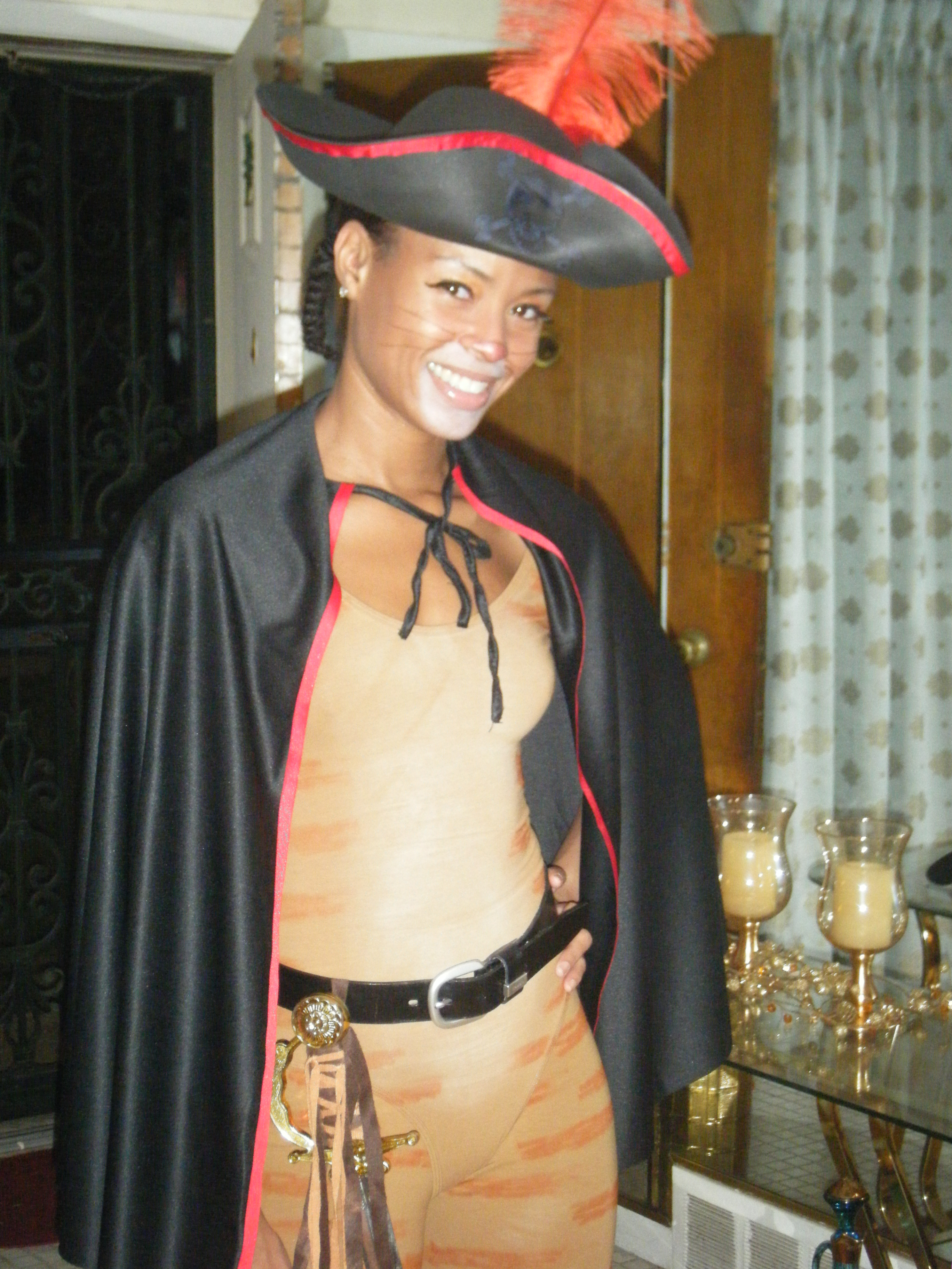 Marla (who made her own costume) as Puss in Boots in 2011