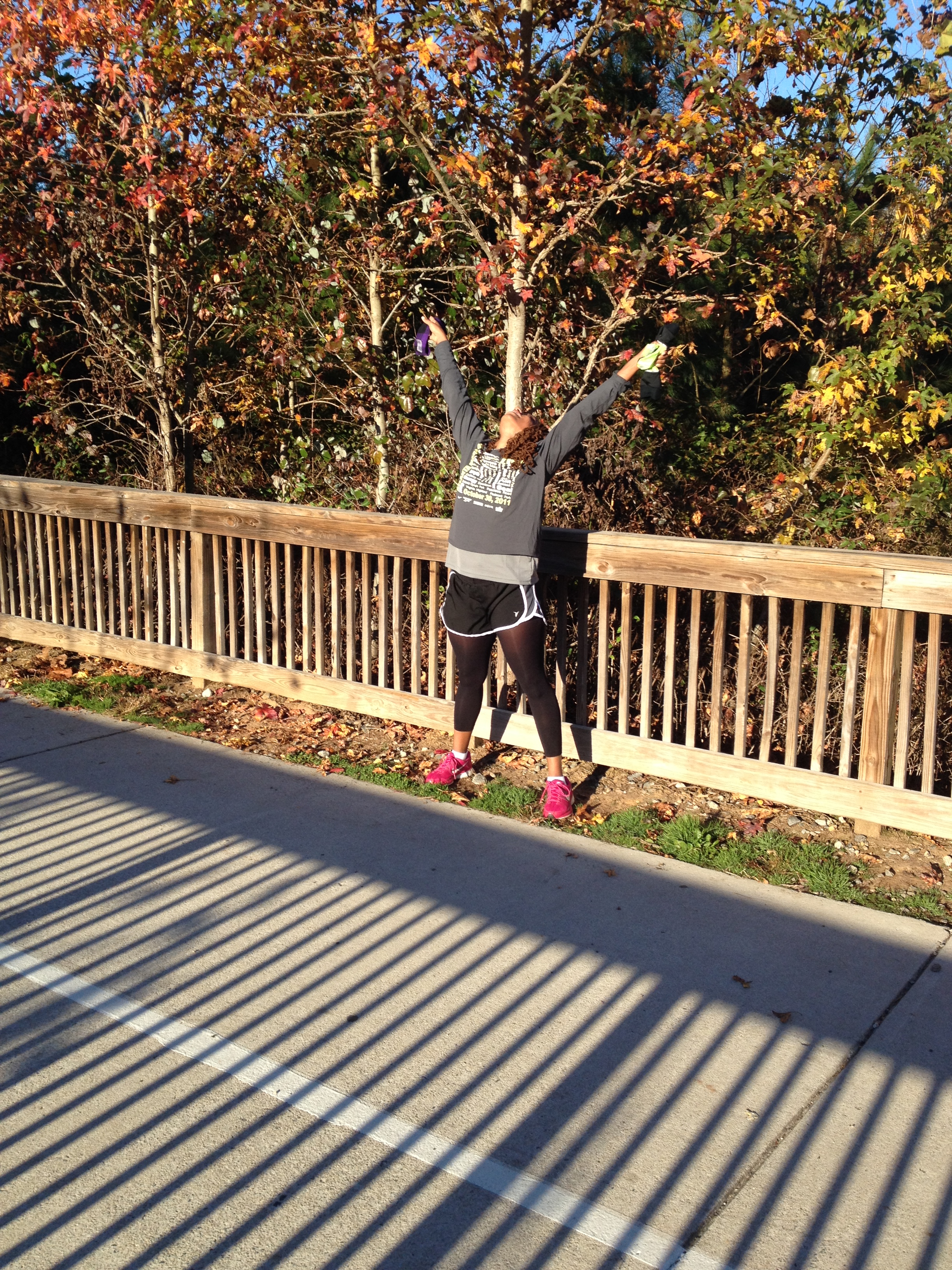 After running 6.2 miles on the Greenway.